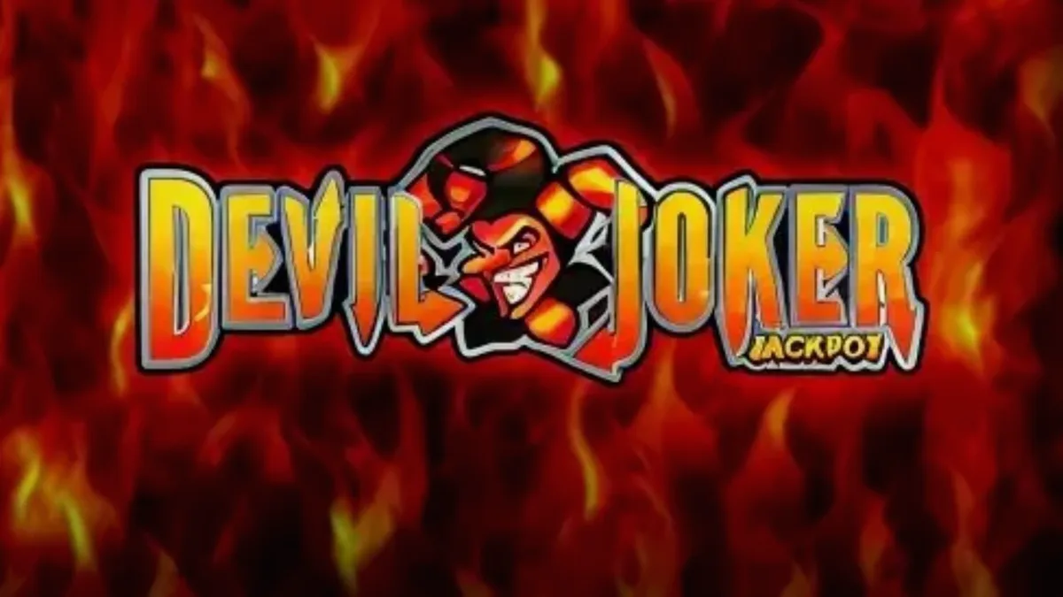 Devil Joker Jackpot slot machine interface na may mga retro na simbolo ng prutas at maapoy na disenyo.