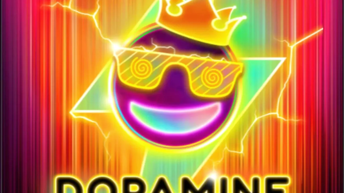 Makulay na neon arcade theme ng Dopamine Rush Dice slot